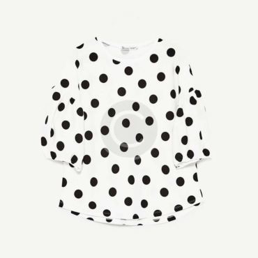 Oversized T-Shirt With Polka Dot